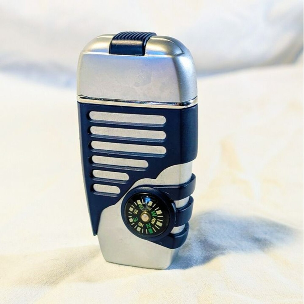 Vintage Compass Design Novelty Cool Lighter - Blue